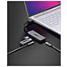 Hub da USB-A a 2x USB-A + 2x USB-C Colore Grigio - Foto miniatura 4