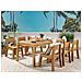 Set Da Pranzo Da Giardino 6 Persone Tavolo E 6 Sedie Legno Di Acacia Chiaro Livorno - Foto miniatura 1