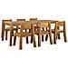Set Da Pranzo Da Giardino 6 Persone Tavolo E 6 Sedie Legno Di Acacia Chiaro Livorno - Foto miniatura 5
