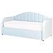 Letto Estraibile Velluto Eyburie 90 X 200 Cm Azzurro - Foto miniatura 3
