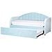 Letto Estraibile Velluto Eyburie 90 X 200 Cm Azzurro - Foto miniatura 7