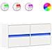 Mobile Tv A Parete Con Luci Led Bianco 100x31x45 Cm - Foto miniatura 2