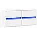 Mobile Tv A Parete Con Luci Led Bianco 100x31x45 Cm - Foto miniatura 3