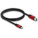 Cavo USB 5 Gbps USB Type-C maschio per USB Tipo-B maschio 1 m metallo rosso - Foto miniatura 2