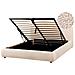 Letto Contenitore Bouclé Blagnac 160 X 200 Cm Beige Chiaro - Foto miniatura 2