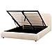 Letto Contenitore Bouclé Blagnac 160 X 200 Cm Beige Chiaro - Foto miniatura 4