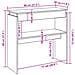 Tavolino Consolle Legno Antico 80x30x80 Cm In Truciolato - Foto miniatura 2