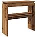 Tavolino Consolle Legno Antico 80x30x80 Cm In Truciolato - Foto miniatura 4