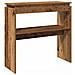 Tavolino Consolle Legno Antico 80x30x80 Cm In Truciolato - Foto miniatura 1