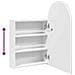Armadietto Bagno con Specchio e LED ad Arco Bianco 42x13x70 cm - Foto miniatura 9