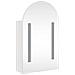 Armadietto Bagno con Specchio e LED ad Arco Bianco 42x13x70 cm - Foto miniatura 4