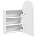 Armadietto Bagno con Specchio e LED ad Arco Bianco 42x13x70 cm - Foto miniatura 5