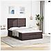 Struttura Letto Pouf Con Materasso 140x190 Cm In Tessuto - Foto miniatura 3