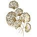 Decorazione In Metallo 3d Foglia 28 - Oro - Metallo - 75x5,5x101 Cm - Foto miniatura 2