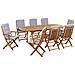 Set Da Pranzo Da Giardino 8 Posti Maui Premium Legno D \'acacia Grigio Melange - Foto miniatura 2