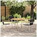 Set da Pranzo da Giardino  in Legno Massello di Teak in 5 Pezzi, Tavolo da Pranzo All'aperto  90x90x74.5 cm in Legno Massello di Teak - Foto miniatura 2