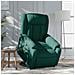 Poltrona Alzapersona Massaggiante Verde Scuro in Tessuto - Foto miniatura 2