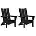 Sedie Adirondack Pieghevoli  2 pz Nero 74.5x80.5x90 cm HDPE, Sedia Adirondack Pieghevole Nera  74.5x80.5x90 cm HDPE - Foto miniatura 1