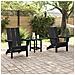 Sedie Adirondack Pieghevoli  2 pz Nero 74.5x80.5x90 cm HDPE, Sedia Adirondack Pieghevole Nera  74.5x80.5x90 cm HDPE - Foto miniatura 3