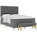 Letto con Box Spring con Materasso e Panca Grigio Scuro 140x200 cm Tessuto - Foto miniatura 1