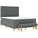 Letto con Box Spring con Materasso e Panca Grigio Scuro 140x200 cm Tessuto - Foto miniatura 8
