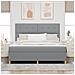 Letto con Rete a Molle e Materasso Grigio Chiaro Super King in Tessuto - Foto miniatura 5