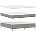 Letto con Rete a Molle e Materasso Grigio Chiaro Super King in Tessuto - Foto miniatura 7