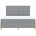 Letto con Rete a Molle e Materasso Grigio Chiaro Super King in Tessuto - Foto miniatura 8
