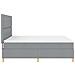 Letto con Rete a Molle e Materasso Grigio Chiaro Super King in Tessuto - Foto miniatura 9