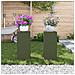 Supporti per Piante da Esterno Pillar 2 pz Verde Oliva 24x24x55 cm Acciaio - Foto miniatura 4