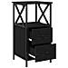 Comodini 2 pz Nero Rovere 34x35,5x70 cm Legno ingegnerizzato - Foto miniatura 1