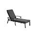 Mobili Da Salotto Con Chaise Longue, Con Cuscino In Cotone Impermeabile Grigio, Alluminio Resistente Alla Ruggine Reclinabile Regolabile (1 Pz) - Foto miniatura 3