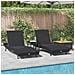 Lettini prendisole 3 pcs Nero 40 x 40 x 40.5 cm polyrattan - Foto miniatura 4
