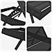Lettini prendisole 3 pcs Nero 40 x 40 x 40.5 cm polyrattan - Foto miniatura 8