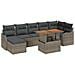 Set Divano da Giardino 8 pcs Grigio Poly Rattan - Foto miniatura 1
