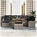 Set Divano da Giardino 8 pcs Grigio Poly Rattan - Foto miniatura 2
