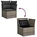 Set Divano da Giardino 8 pcs Grigio Poly Rattan - Foto miniatura 8