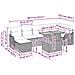 Set Divano da Giardino 8 pcs Grigio Poly Rattan - Foto miniatura 9