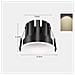 Set Di 2 Faretti Led Da Incasso 10w, Design Curvo Senza Cornice, Foro 75mm, 4000k - Foto miniatura 6