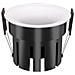 Set Di 2 Faretti Led Da Incasso 10w, Design Curvo Senza Cornice, Foro 75mm, 4000k - Foto miniatura 7