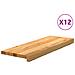 Gradini 12 pz Marrone Chiaro 70x30x2 cm Legno Massello Rovere - Foto miniatura 1