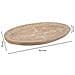 Centrotavola In Legno Dipinto A Mano Marrone 35,5x20x2,5h - Foto miniatura 4