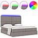 Letto con luci a strisce a LED Talpa 180 x 200 cm Tessuto - Foto miniatura 4