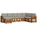 Set divani con cuscino 8 pcs Grigio Naturale e Chiaro - Foto miniatura 1