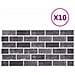 Pannelli da parete 10 pcs Nero e Grigio 100 x 50 cm Schiuma EPS - Foto miniatura 2