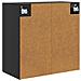 Mobiletto a muro Nero 59 x 31 x 60 cm Legno ingegnerizzato - Foto miniatura 5