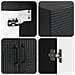 Mobiletto a muro Nero 59 x 31 x 60 cm Legno ingegnerizzato - Foto miniatura 6