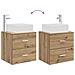 Mobile Lavabo da Parete Rovere Artigianale 53 x 34,5 x 63 cm - Foto miniatura 7