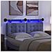 Testiera sospesa Con luce LED Blu jeans Tessuto - Foto miniatura 5