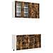 Unità Cucina PORTO 4 pcs Rovere Fumo Legno ingegnerizzato - Foto miniatura 1